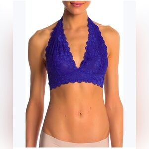 Free People Lace Cobalt Blue bralette sz S